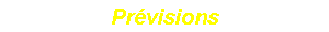 Prévisions