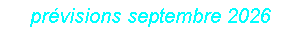 prévisions septembre 2026